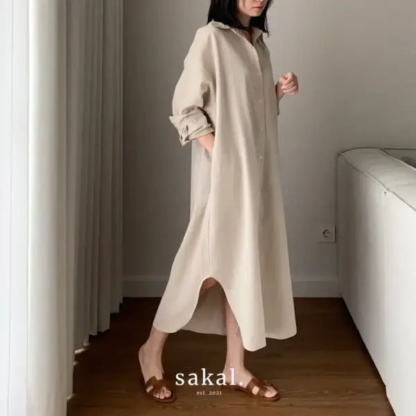SAKAL Midi Linen Dress